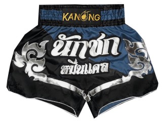 Personalise Navy Muay Thai trunks  : KNSCUST-1194